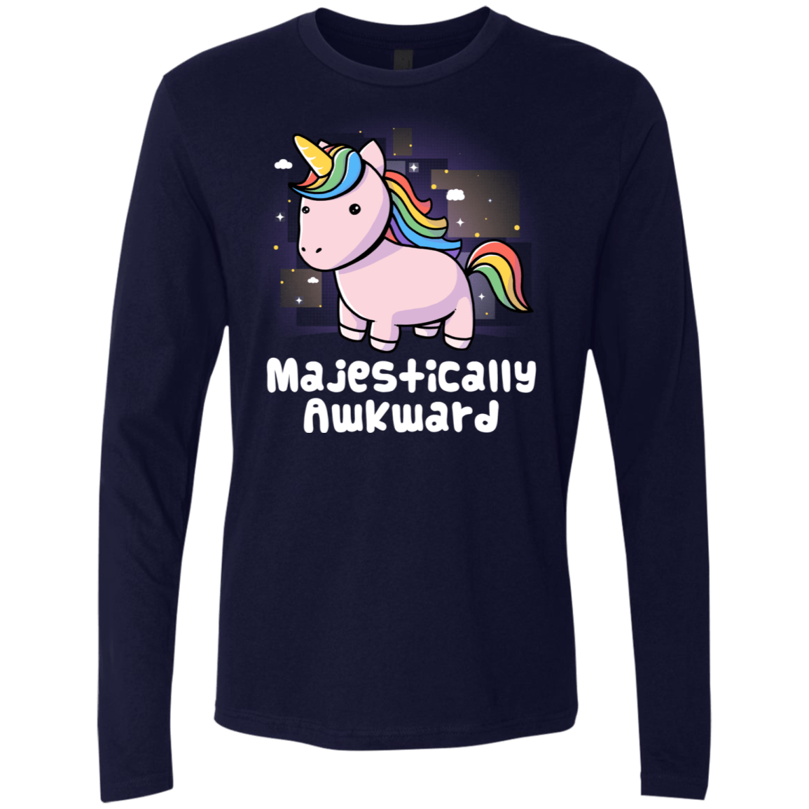 T-Shirts Midnight Navy / S Majestically Awkward Men's Premium Long Sleeve