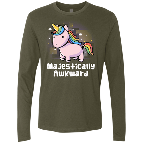 T-Shirts Military Green / S Majestically Awkward Men's Premium Long Sleeve