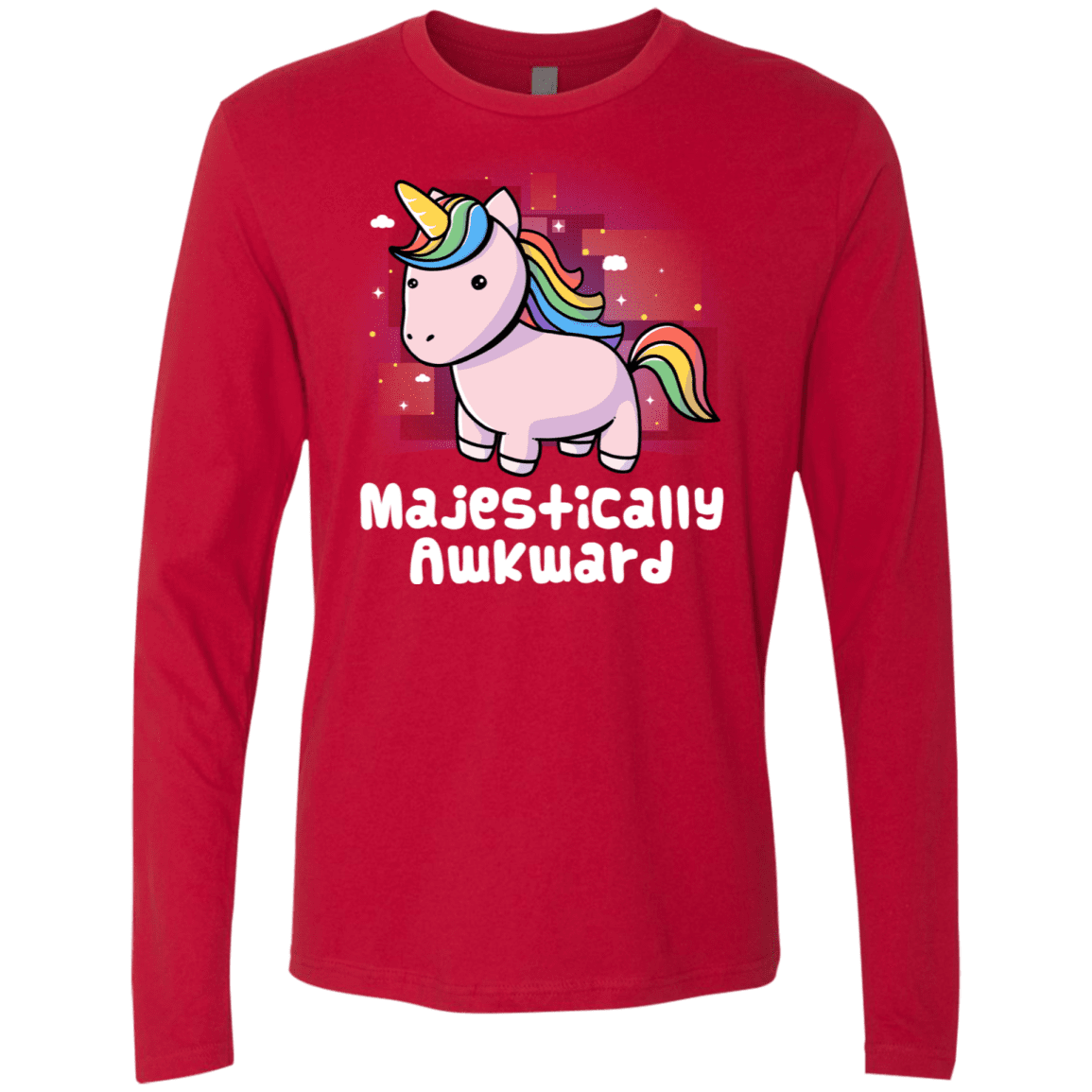 T-Shirts Red / S Majestically Awkward Men's Premium Long Sleeve