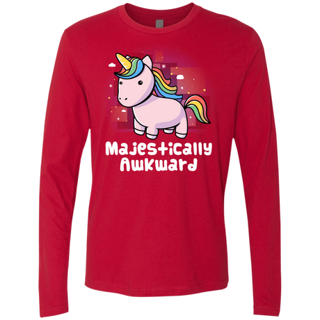 T-Shirts Red / S Majestically Awkward Men's Premium Long Sleeve