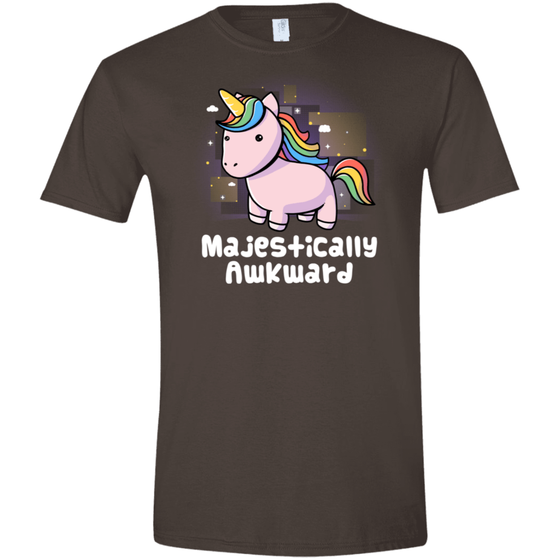 T-Shirts Dark Chocolate / S Majestically Awkward Men's Semi-Fitted Softstyle
