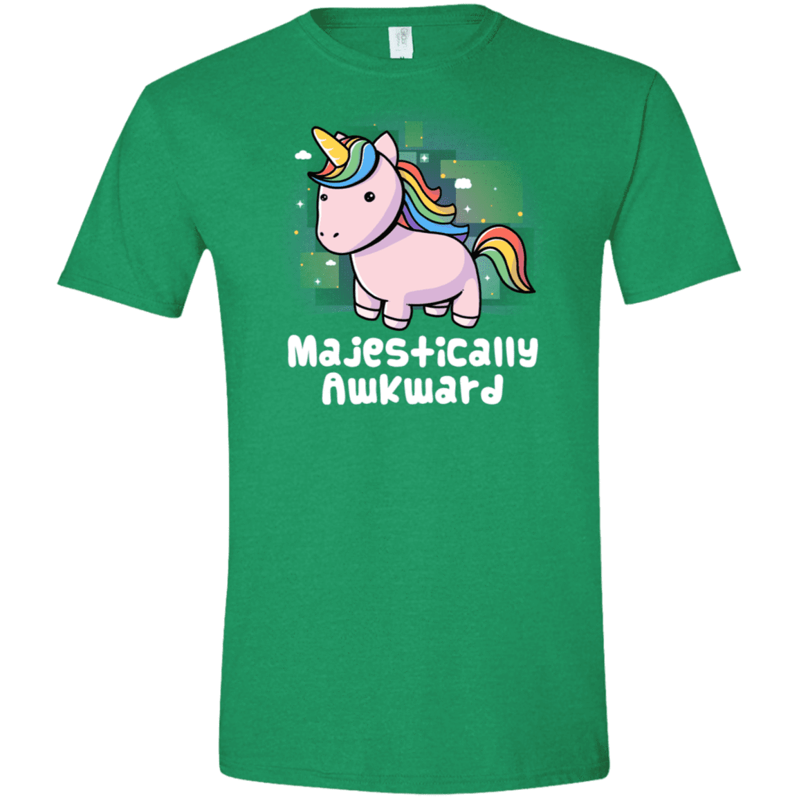 T-Shirts Heather Irish Green / M Majestically Awkward Men's Semi-Fitted Softstyle