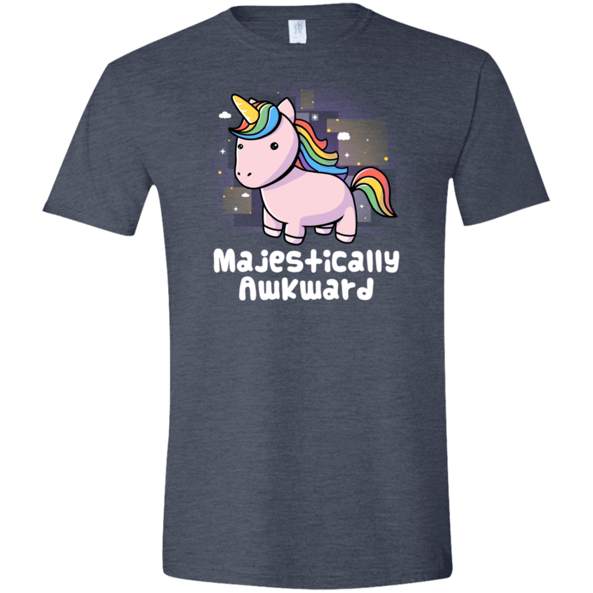 T-Shirts Heather Navy / S Majestically Awkward Men's Semi-Fitted Softstyle