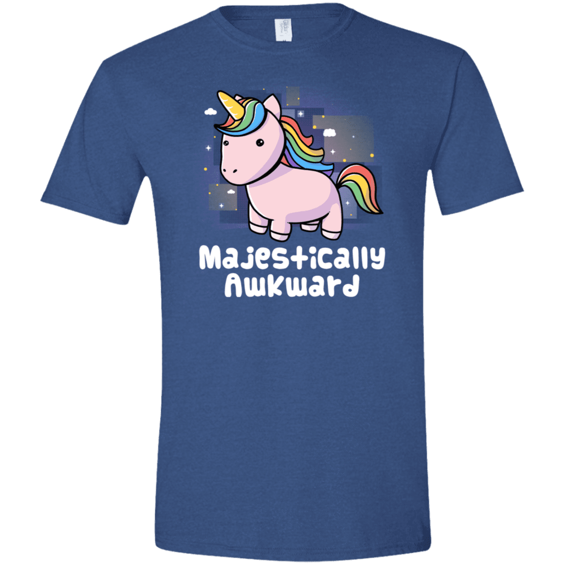 T-Shirts Heather Royal / X-Small Majestically Awkward Men's Semi-Fitted Softstyle