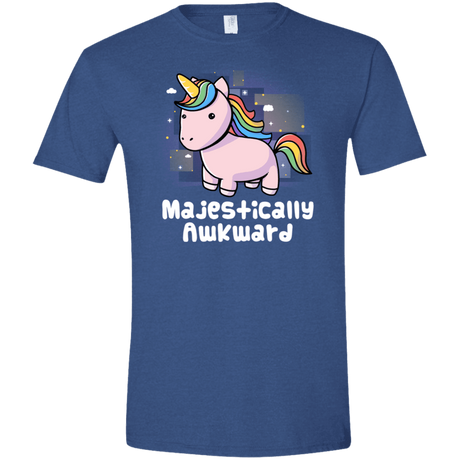 T-Shirts Heather Royal / X-Small Majestically Awkward Men's Semi-Fitted Softstyle