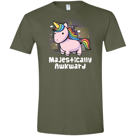 T-Shirts Military Green / S Majestically Awkward Men's Semi-Fitted Softstyle