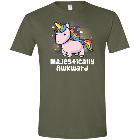 T-Shirts Military Green / S Majestically Awkward Men's Semi-Fitted Softstyle