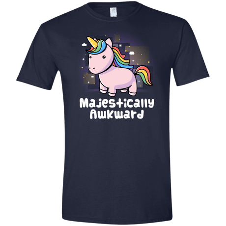T-Shirts Navy / X-Small Majestically Awkward Men's Semi-Fitted Softstyle