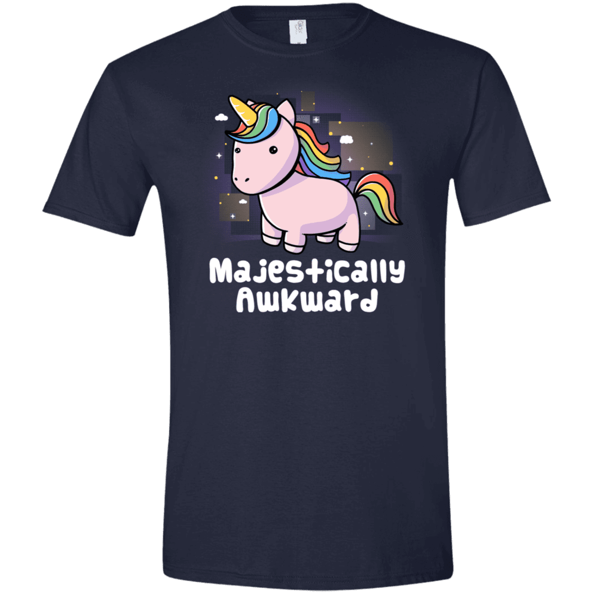 T-Shirts Navy / X-Small Majestically Awkward Men's Semi-Fitted Softstyle