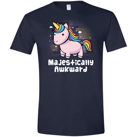 T-Shirts Navy / X-Small Majestically Awkward Men's Semi-Fitted Softstyle