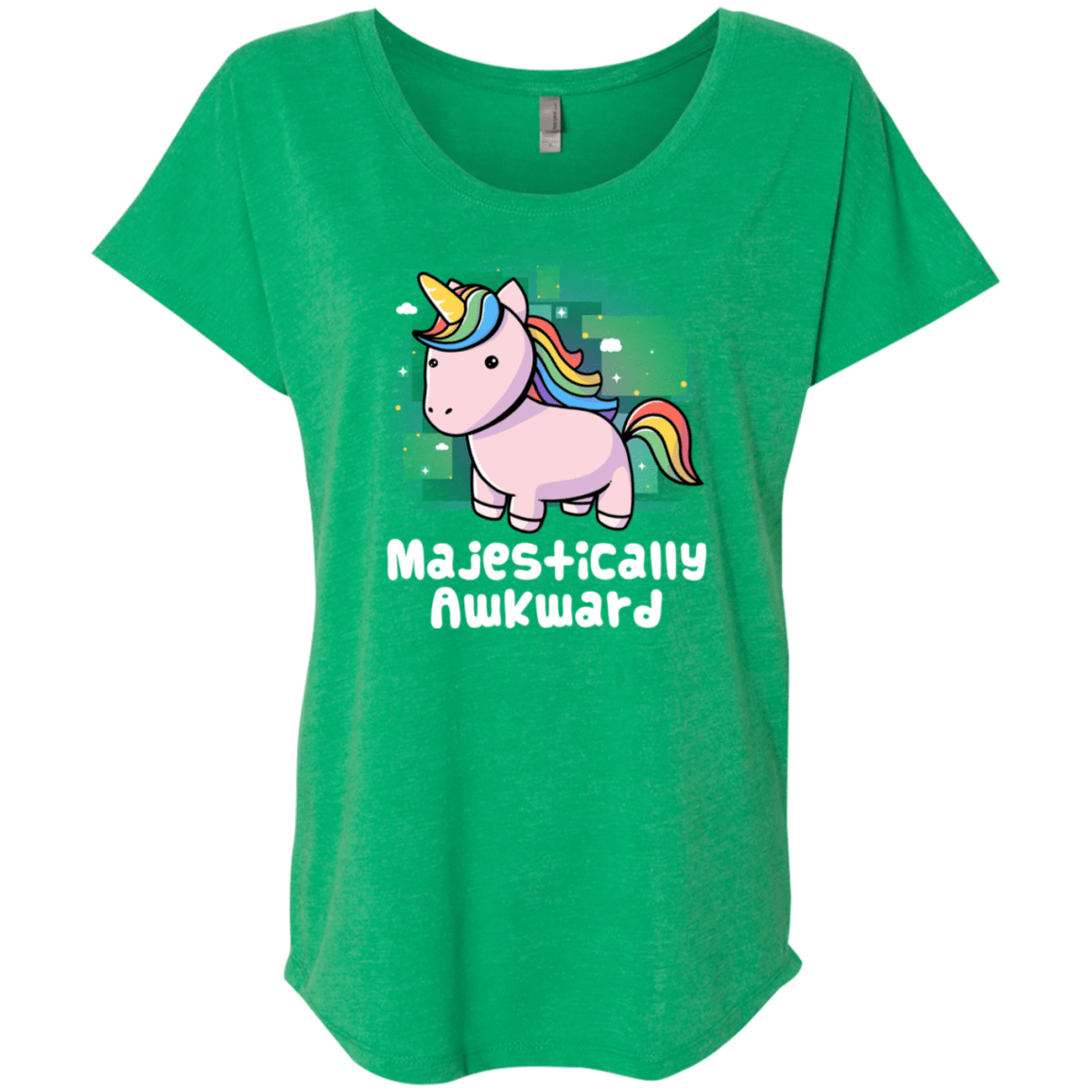 T-Shirts Envy / X-Small Majestically Awkward Triblend Dolman Sleeve