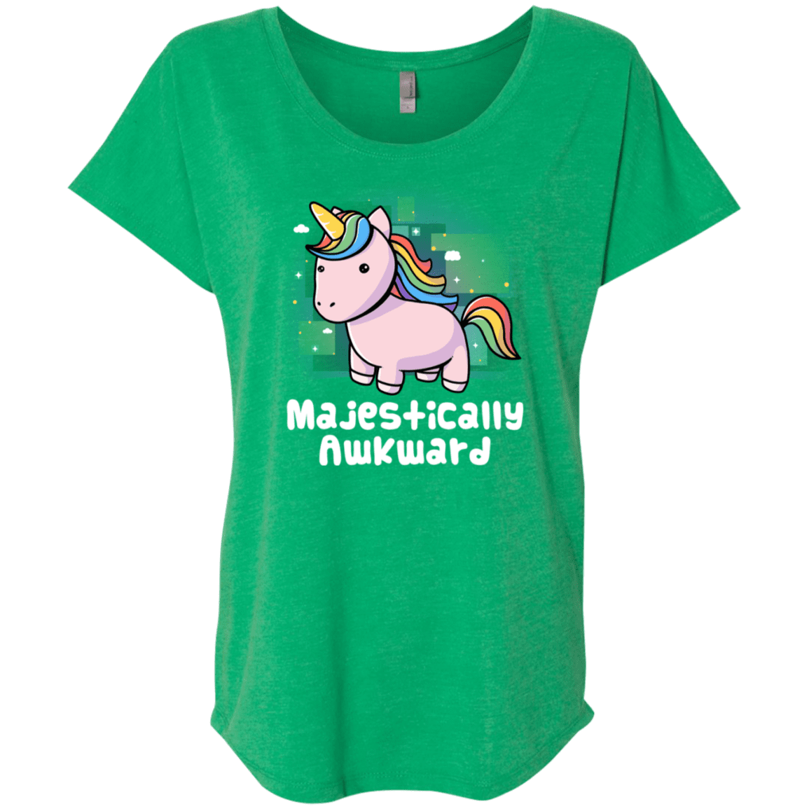 T-Shirts Envy / X-Small Majestically Awkward Triblend Dolman Sleeve