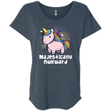 T-Shirts Indigo / X-Small Majestically Awkward Triblend Dolman Sleeve