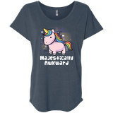 T-Shirts Indigo / X-Small Majestically Awkward Triblend Dolman Sleeve