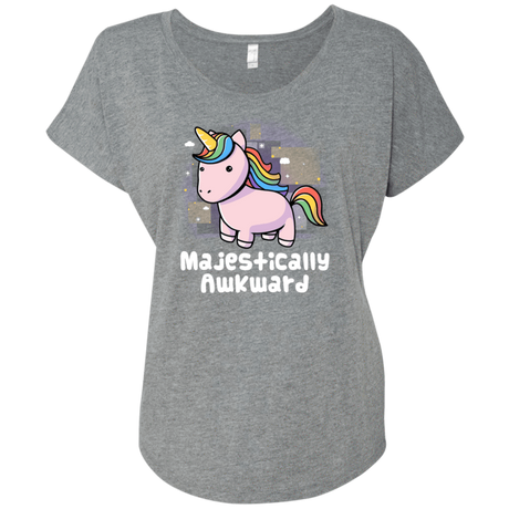 T-Shirts Premium Heather / X-Small Majestically Awkward Triblend Dolman Sleeve