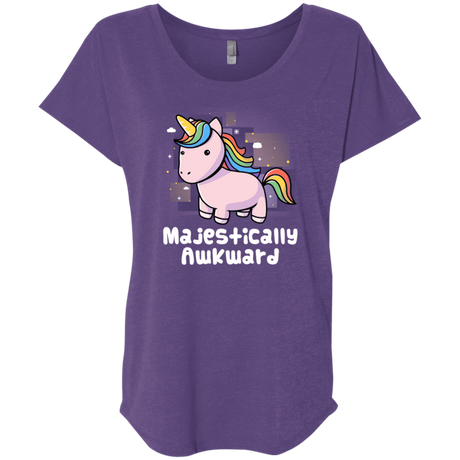 T-Shirts Purple Rush / X-Small Majestically Awkward Triblend Dolman Sleeve