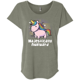 T-Shirts Venetian Grey / X-Small Majestically Awkward Triblend Dolman Sleeve