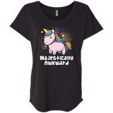 T-Shirts Vintage Black / X-Small Majestically Awkward Triblend Dolman Sleeve