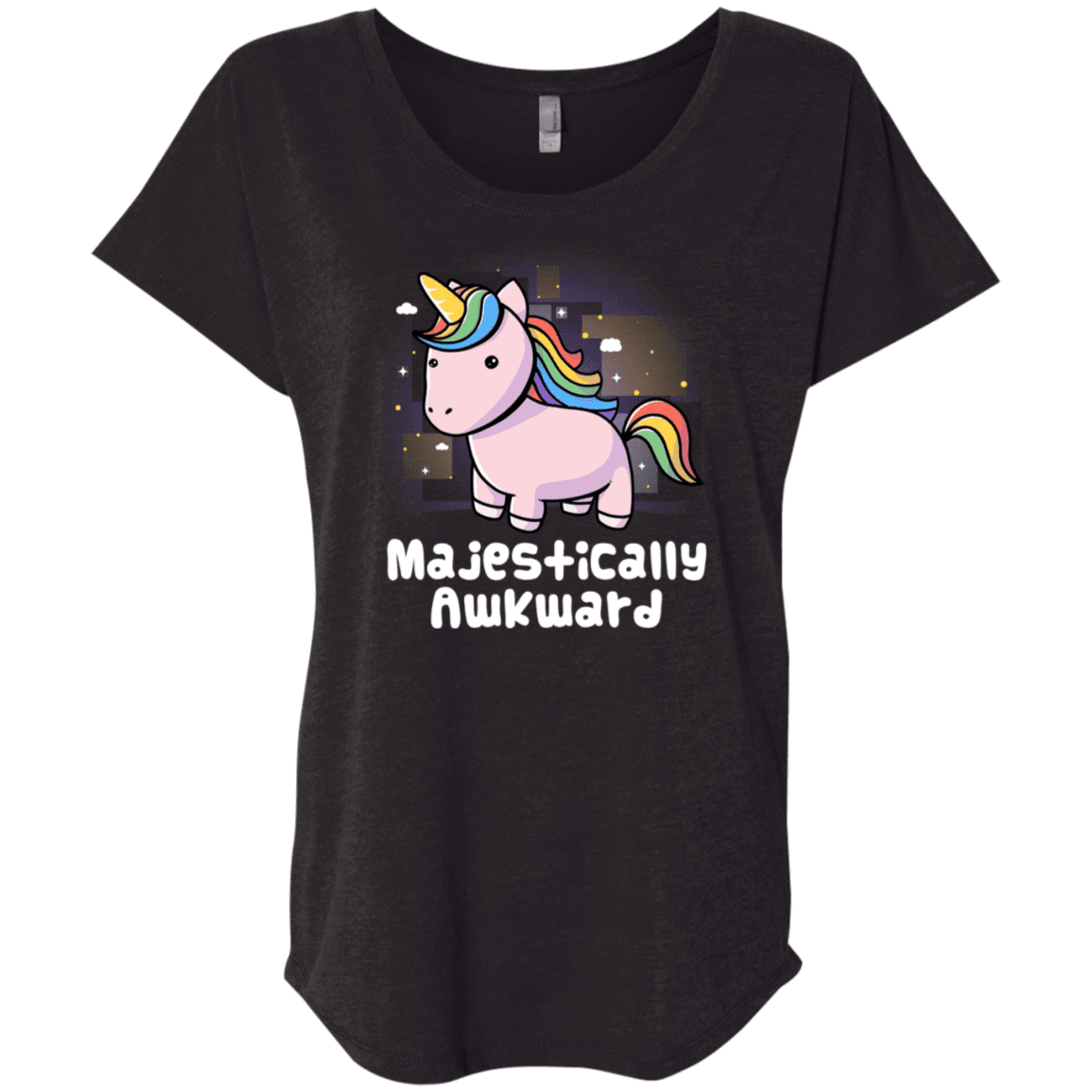 T-Shirts Vintage Black / X-Small Majestically Awkward Triblend Dolman Sleeve