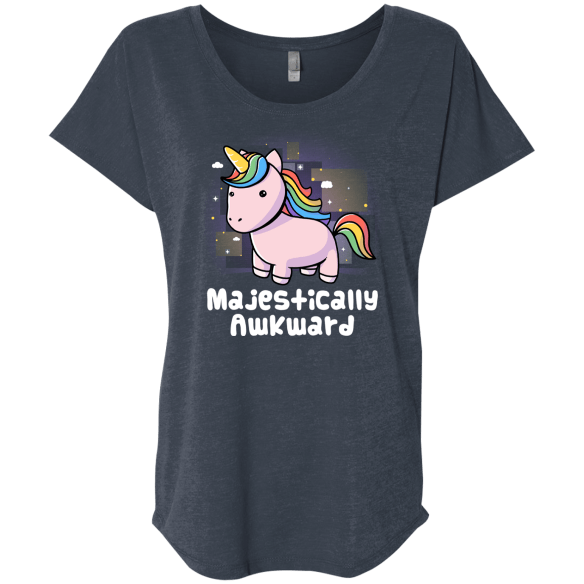 T-Shirts Vintage Navy / X-Small Majestically Awkward Triblend Dolman Sleeve