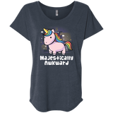 T-Shirts Vintage Navy / X-Small Majestically Awkward Triblend Dolman Sleeve