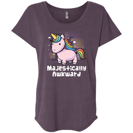 T-Shirts Vintage Purple / X-Small Majestically Awkward Triblend Dolman Sleeve