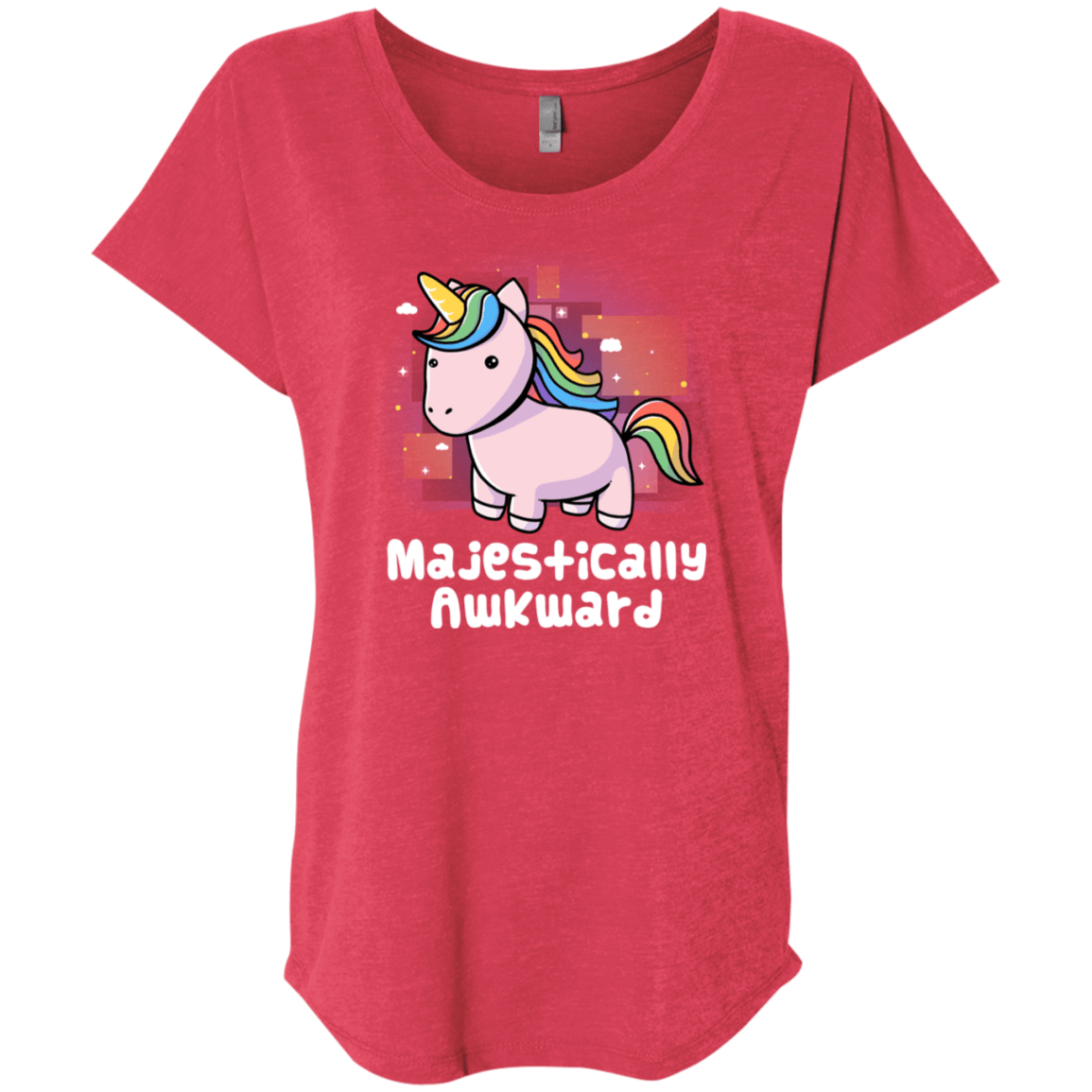 T-Shirts Vintage Red / X-Small Majestically Awkward Triblend Dolman Sleeve