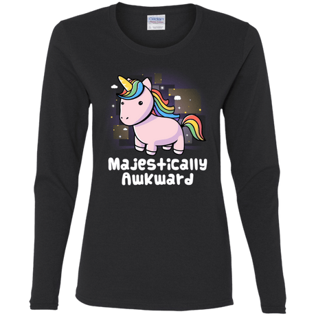 T-Shirts Black / S Majestically Awkward Women's Long Sleeve T-Shirt