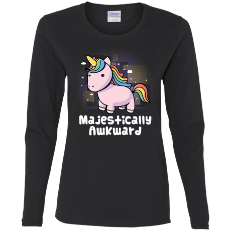 T-Shirts Black / S Majestically Awkward Women's Long Sleeve T-Shirt