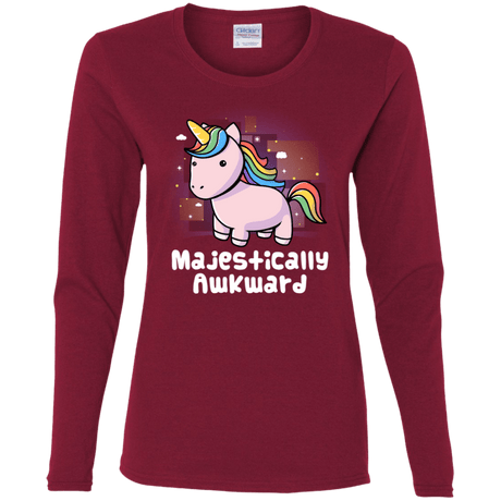 T-Shirts Cardinal / S Majestically Awkward Women's Long Sleeve T-Shirt