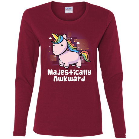 T-Shirts Cardinal / S Majestically Awkward Women's Long Sleeve T-Shirt