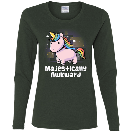 T-Shirts Forest / S Majestically Awkward Women's Long Sleeve T-Shirt