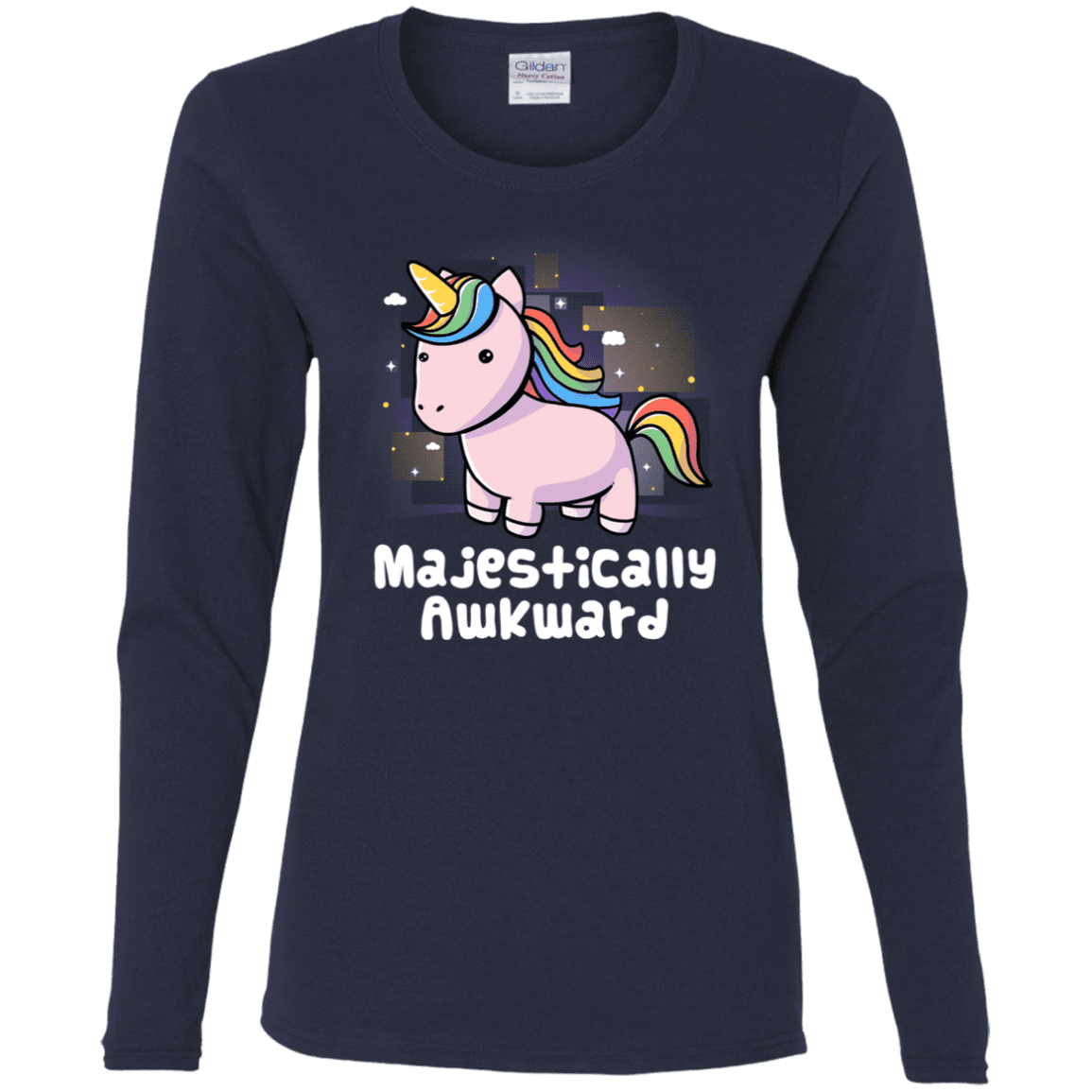 T-Shirts Navy / S Majestically Awkward Women's Long Sleeve T-Shirt