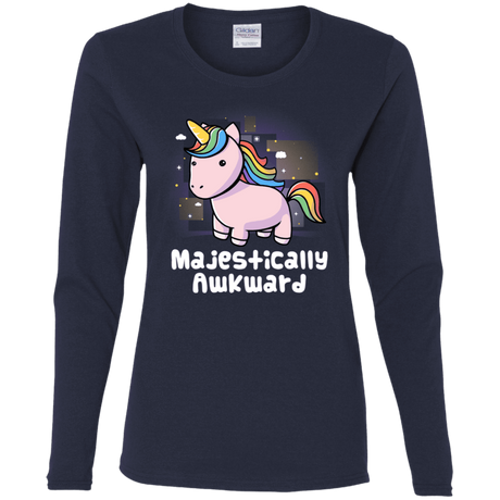 T-Shirts Navy / S Majestically Awkward Women's Long Sleeve T-Shirt