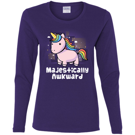 T-Shirts Purple / S Majestically Awkward Women's Long Sleeve T-Shirt