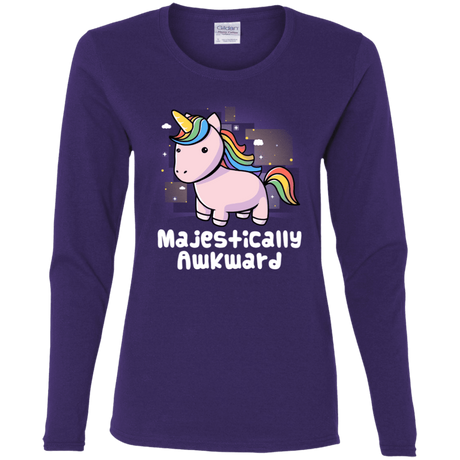 T-Shirts Purple / S Majestically Awkward Women's Long Sleeve T-Shirt