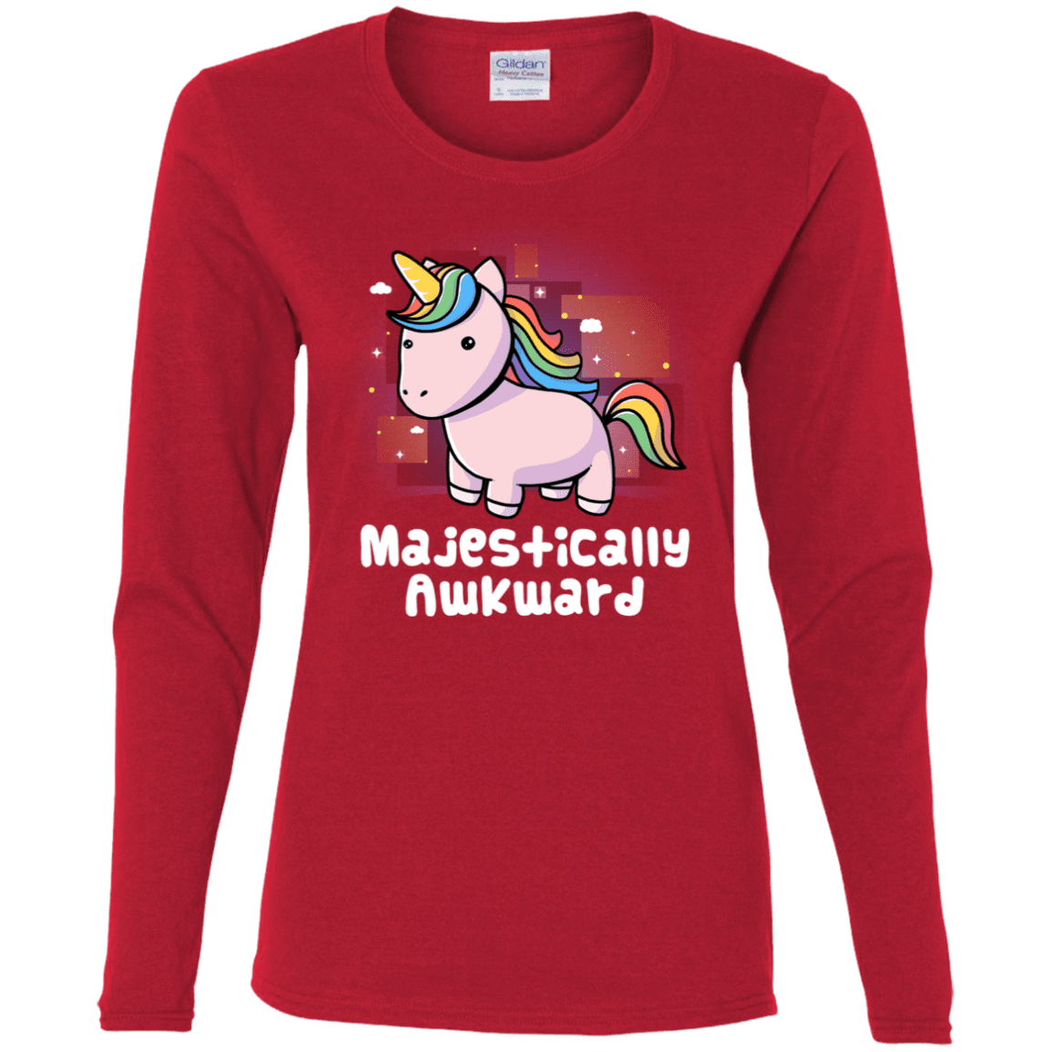 T-Shirts Red / S Majestically Awkward Women's Long Sleeve T-Shirt