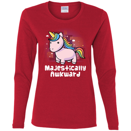 T-Shirts Red / S Majestically Awkward Women's Long Sleeve T-Shirt