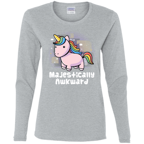 T-Shirts Sport Grey / S Majestically Awkward Women's Long Sleeve T-Shirt