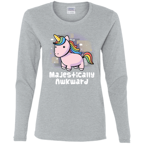 T-Shirts Sport Grey / S Majestically Awkward Women's Long Sleeve T-Shirt