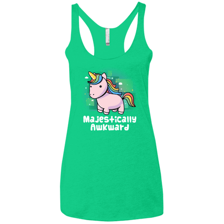 T-Shirts Envy / X-Small Majestically Awkward Women's Triblend Racerback Tank