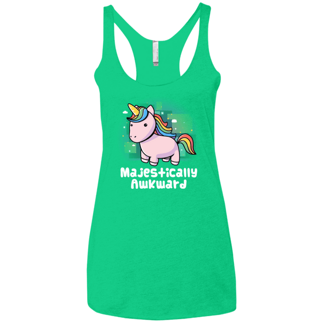 T-Shirts Envy / X-Small Majestically Awkward Women's Triblend Racerback Tank