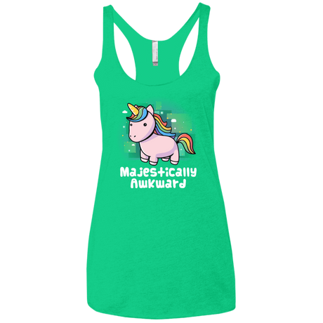 T-Shirts Envy / X-Small Majestically Awkward Women's Triblend Racerback Tank