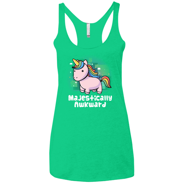 T-Shirts Envy / X-Small Majestically Awkward Women's Triblend Racerback Tank
