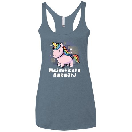 T-Shirts Indigo / X-Small Majestically Awkward Women's Triblend Racerback Tank