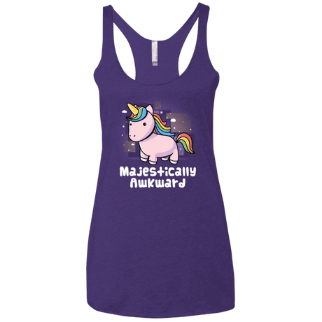 T-Shirts Purple Rush / X-Small Majestically Awkward Women's Triblend Racerback Tank