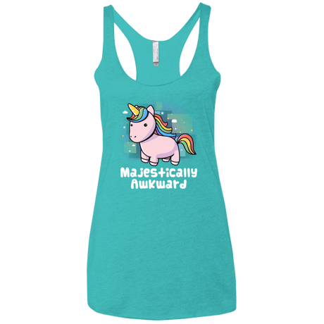 T-Shirts Tahiti Blue / X-Small Majestically Awkward Women's Triblend Racerback Tank