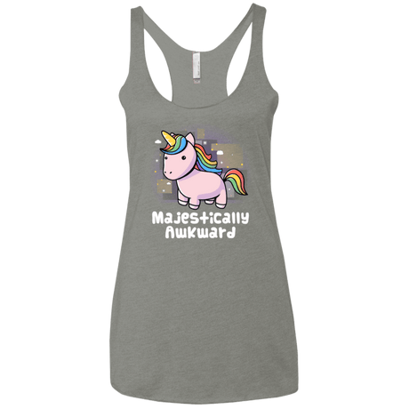 T-Shirts Venetian Grey / X-Small Majestically Awkward Women's Triblend Racerback Tank