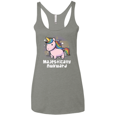 T-Shirts Venetian Grey / X-Small Majestically Awkward Women's Triblend Racerback Tank