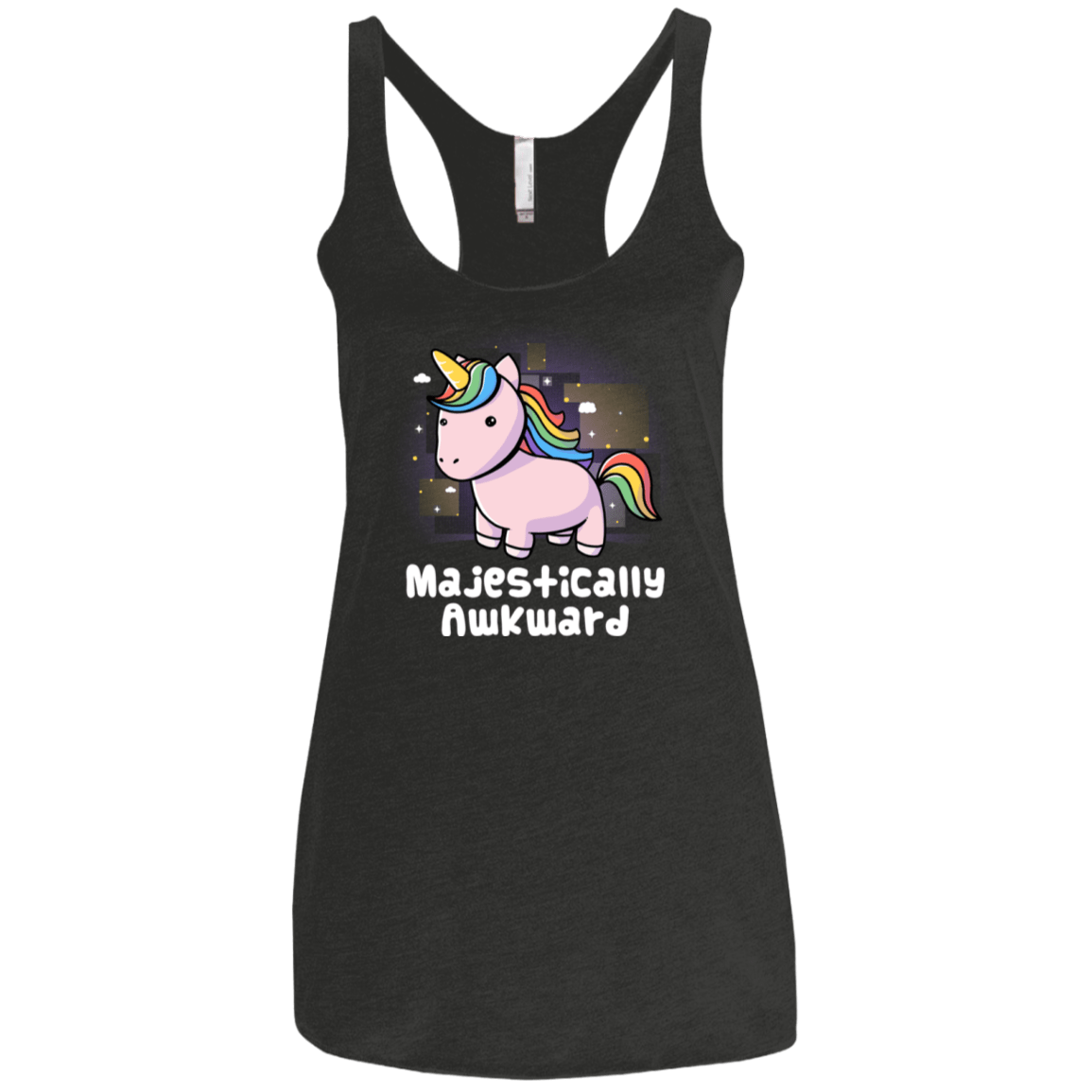 T-Shirts Vintage Black / X-Small Majestically Awkward Women's Triblend Racerback Tank